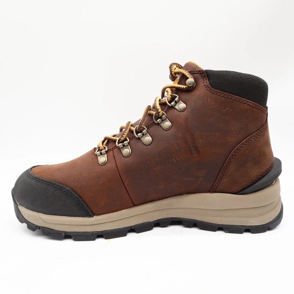 Carhartt Gilmore Waterproof Hiker Mens 8.5M Brown Leather Soft Toe Boots FH5050M